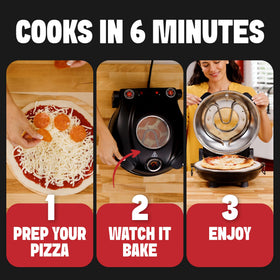 PIEZANO XL pizza-oven-thermometer-display lets you monitor temperature for a consistent bake.