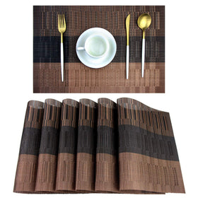 PIGCHCY placemats bamboo brown weave on table protect surfaces with warm, refined look.