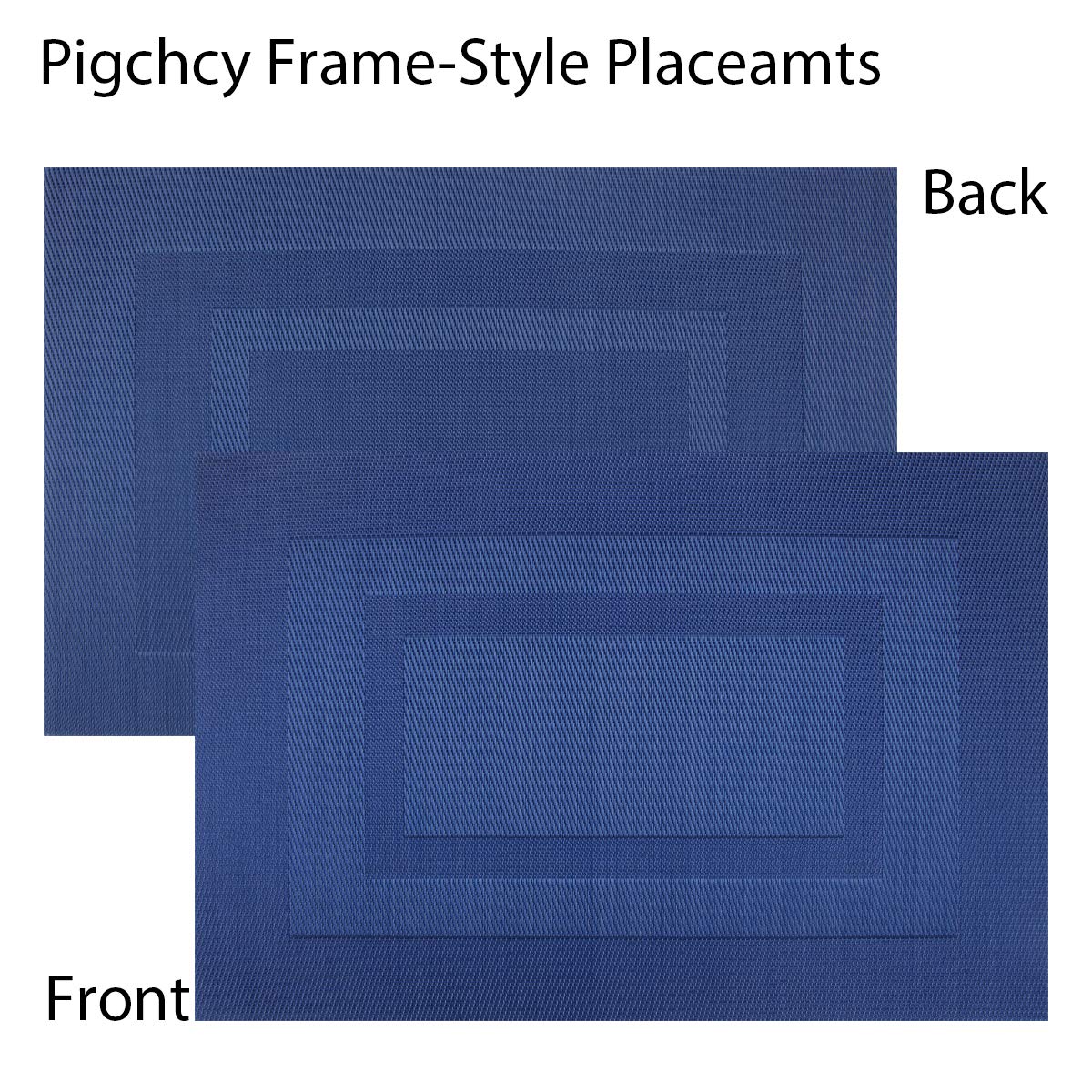 PIGCHCY navy blue placemats arranged on dining table for elegant setting