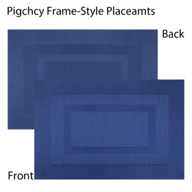 PIGCHCY navy blue placemats arranged on dining table for elegant setting