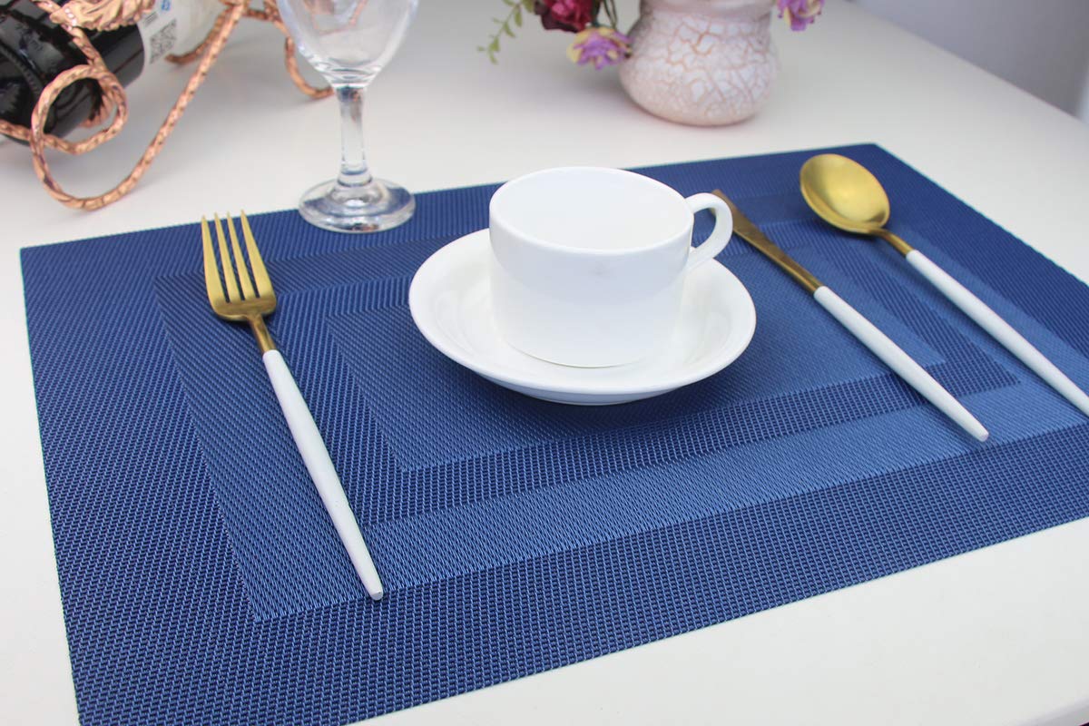 Gift-ready PIGCHCY navy blue placemats for gatherings