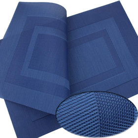 PIGCHCY placemats navy blue being wiped clean after a spill