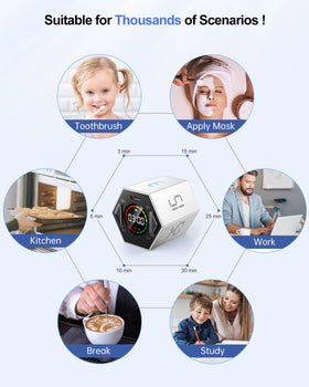 PIHEN Ticktime magnetic back attaches to metal surfaces for hands-free use
