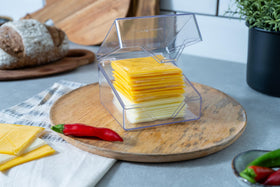 Pikanty cheese holder is dishwasher-safe for hassle-free cleanup.