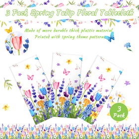 Piklodo Disposable Floral Tablecloth saves cleanup after events.