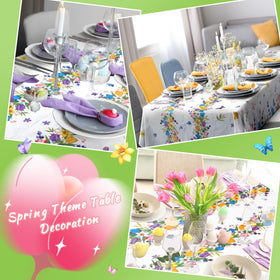 Piklodo Indoor-Outdoor Floral Tablecloth suits homes and venues.