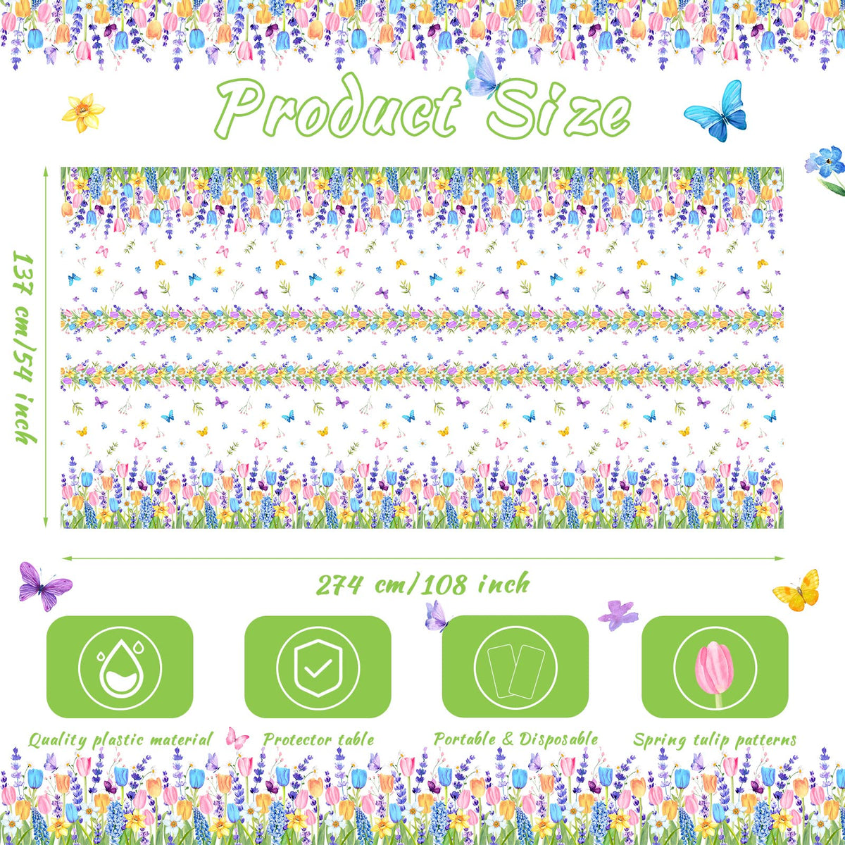 Piklodo Lavender Flower Tablecloth Pattern adds color to spring celebrations.