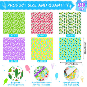 Piklodo wax paper sheet with ice cream design for portable, greaseproof wrapping.