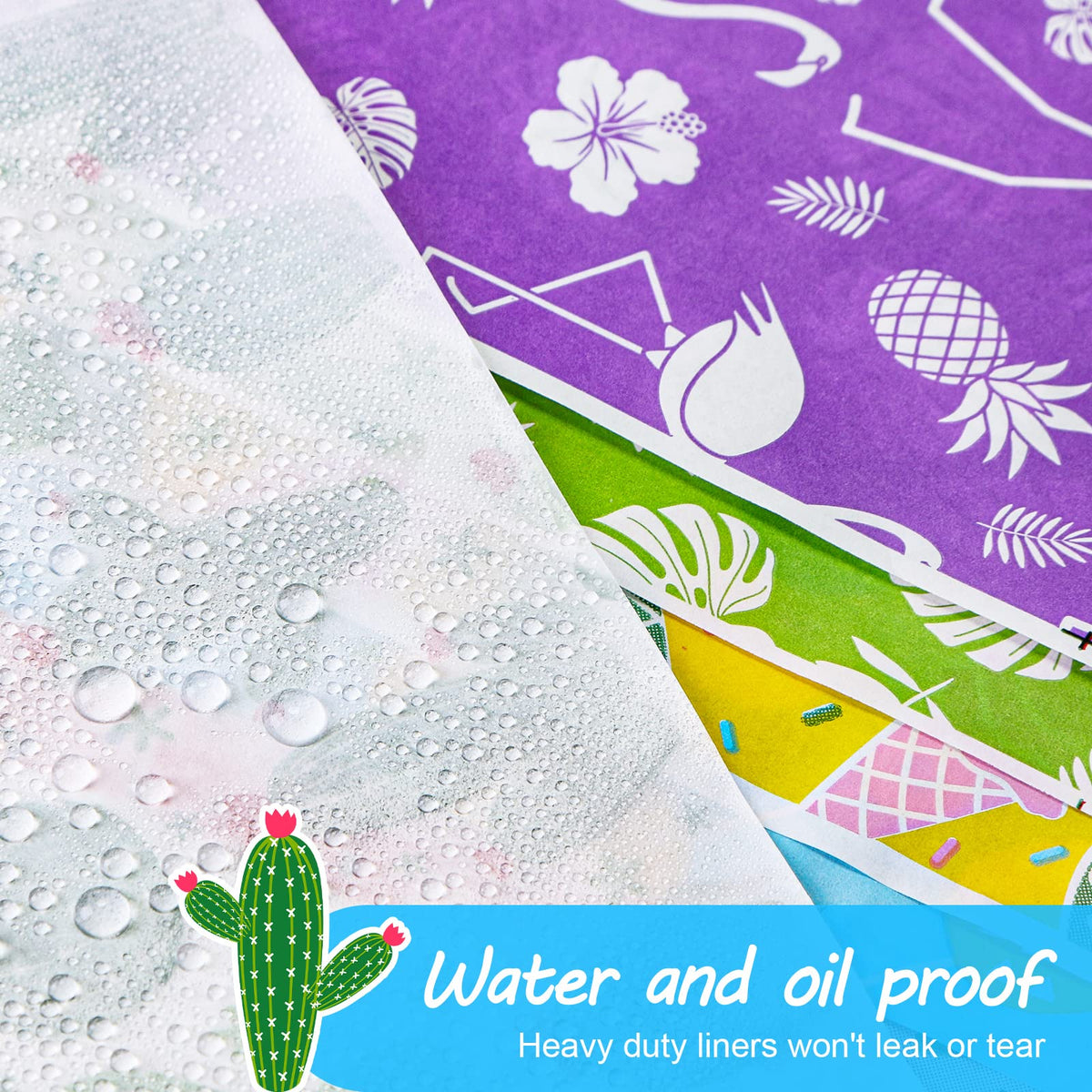 Piklodo wax paper sheet with pineapple design for vibrant food wrapping.