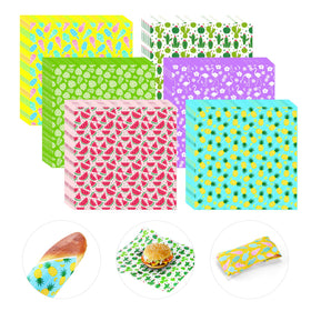 Piklodo wax paper sheet with watermelon pattern for neat sandwich wrapping.