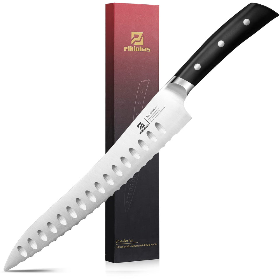 Piklohas bread knife offset-handle slices crusty loaves safely and precisely.