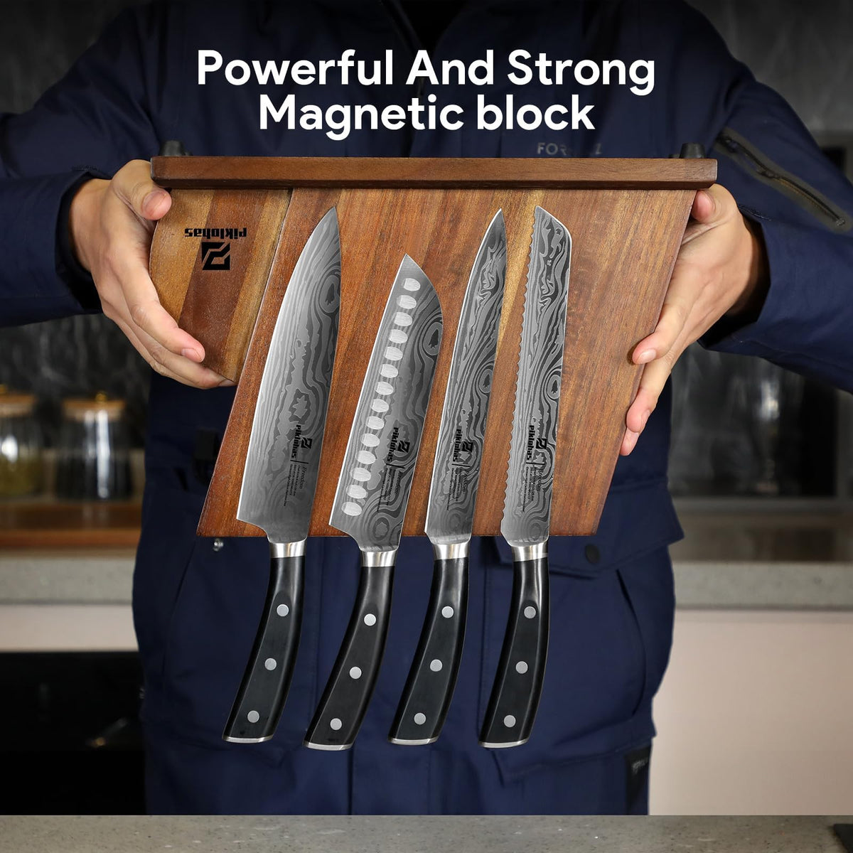 Piklohas high-carbon stainless steel finish resists corrosion during frequent kitchen use.