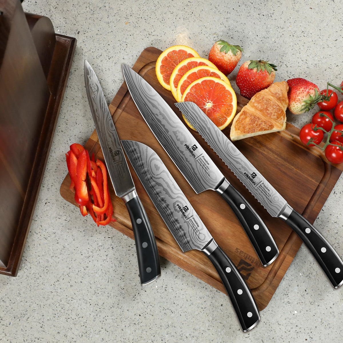 Piklohas magnetic knife holder secures blades for safe, accessible prep.