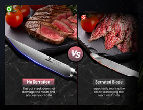 Piklohas 8 knives organized for quick prep and serving