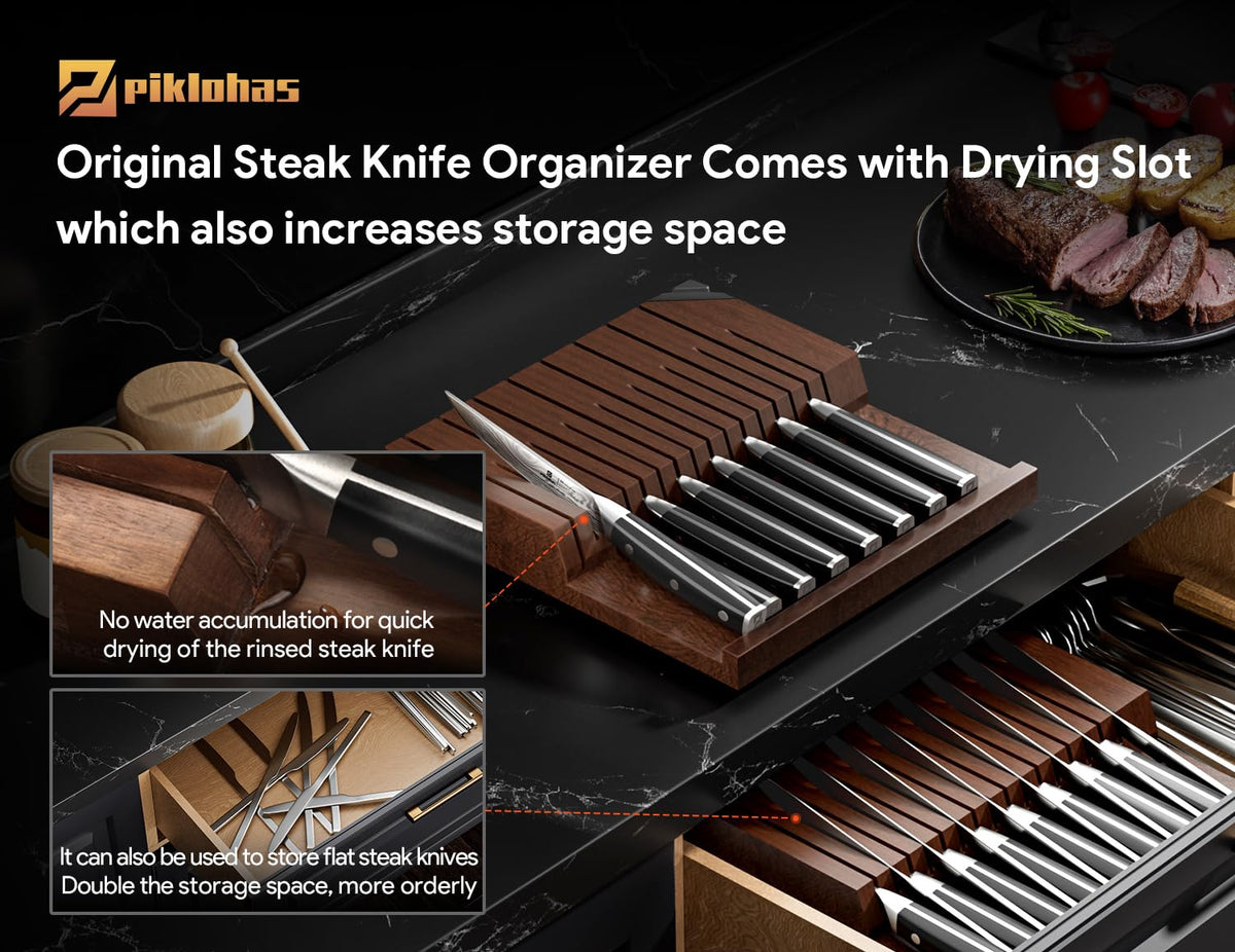 Piklohas 4.6 inch blade shown for confident meat slicing