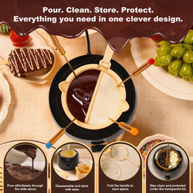 PillRest dipping forks and spatula included for versatile dipping