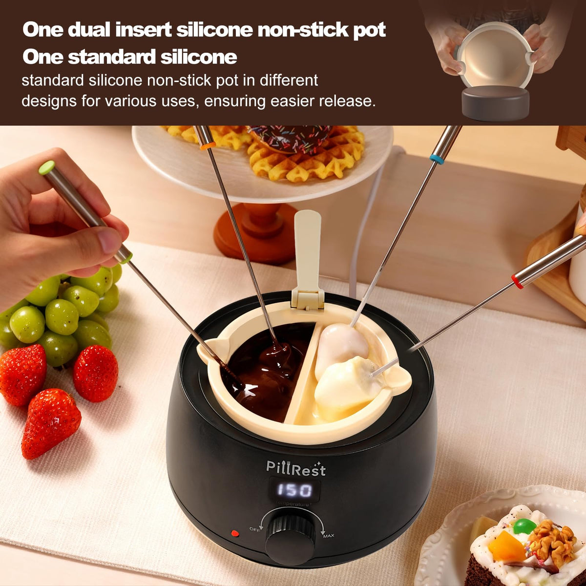 PillRest dual-bowl design enables melting two flavors simultaneously