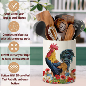 Pinata Rooster Ceramic pattern closeup highlights artisanal charm and decorative appeal.