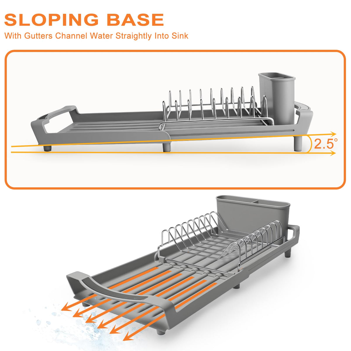 PINCHENG compact yet roomy rack holds plates and cups efficiently.