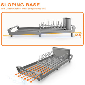 PINCHENG compact yet roomy rack holds plates and cups efficiently.