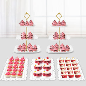 PinCute cupcake stand tower with gold rods for an elegant dessert display