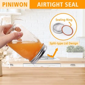 PINIWON 12 oz jar shown from the front highlighting clear glass.