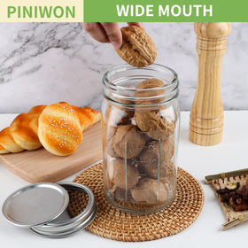 PINIWON wide-mouth jar with measurement marks aids precise filling.