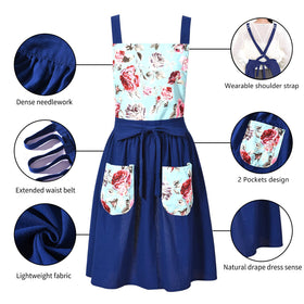 Pinknoke apron shoulder strap design for comfortable wear
