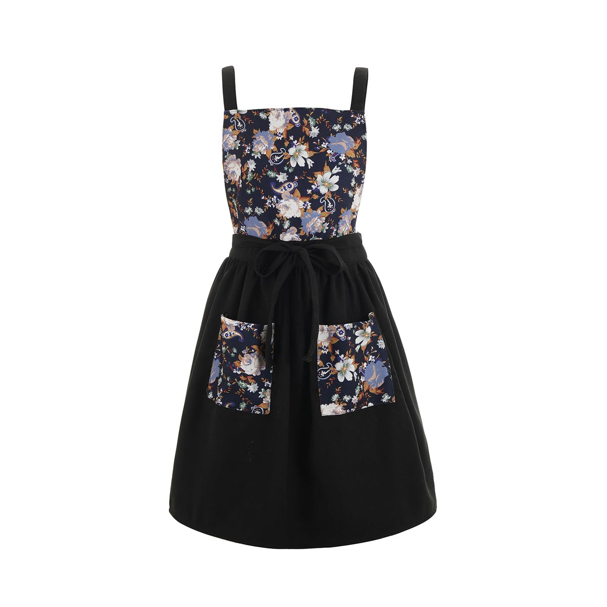 Pinknoke Vintage Pinafore Apron Dress with pockets for convenient cooking.