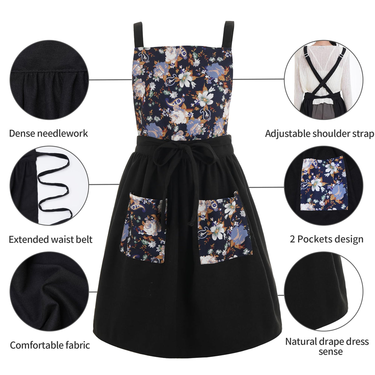 Waist belt allows adjustable front or back wear for a custom fit.