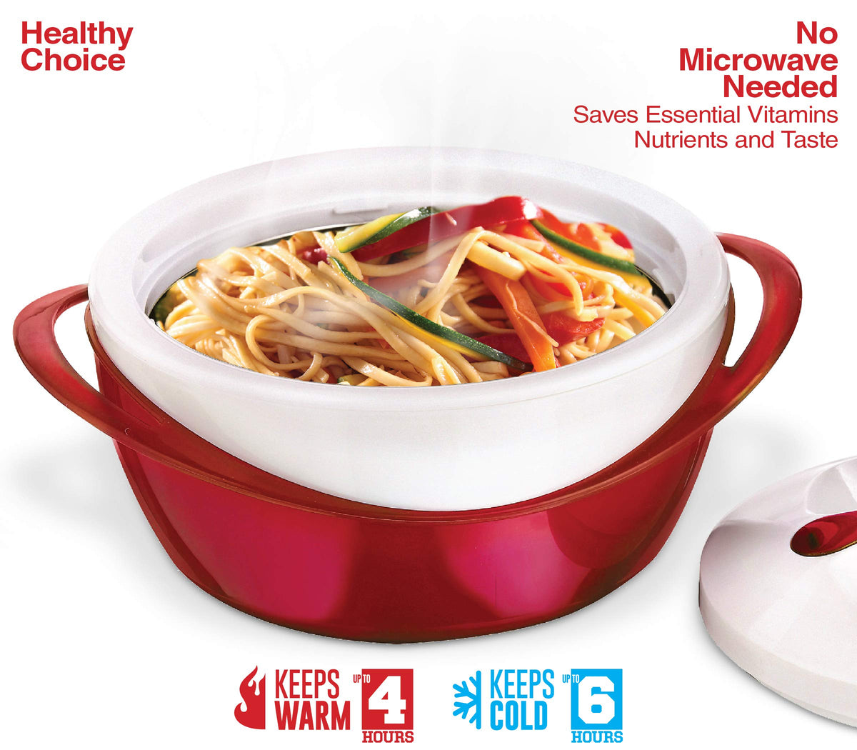 Pinnacle heat retention design helps keep meals flavorful during serving.
