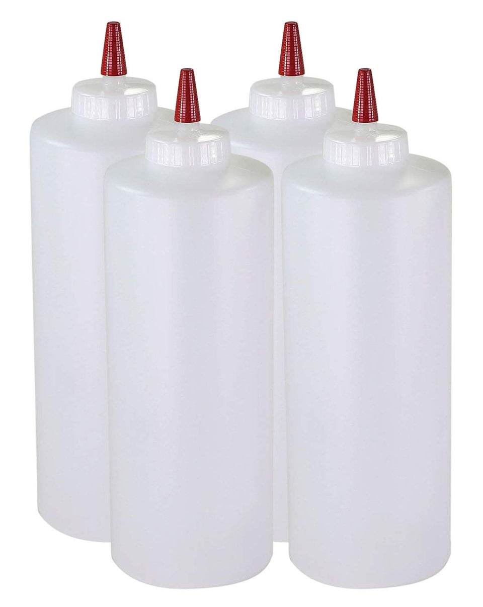 Pinnacle Mercantile 32oz wide-mouth squeeze bottle enables easy filling and labeling.