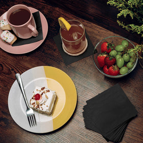 Linen-look 3-ply napkins from Pinnacle Supply with soft premium feel.
