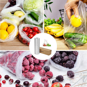 Pinshion reusable bags for fruits and vegetables in fridge or market.