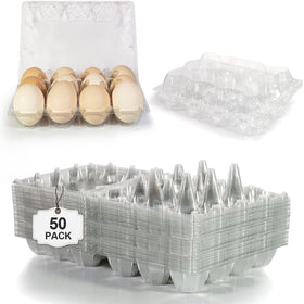 Pintuson clear 12-count egg carton for easy retail display.