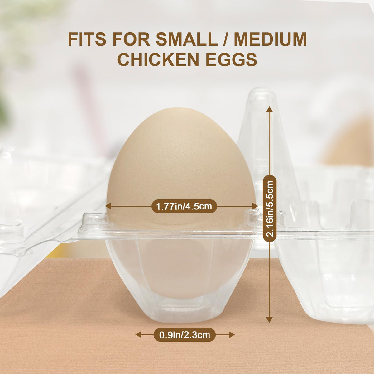 Secure buckle and cone supports keep eggs from cracking.