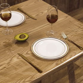 Pioggia clear tablecloth protector easy wipe-clean feature for quick maintenance