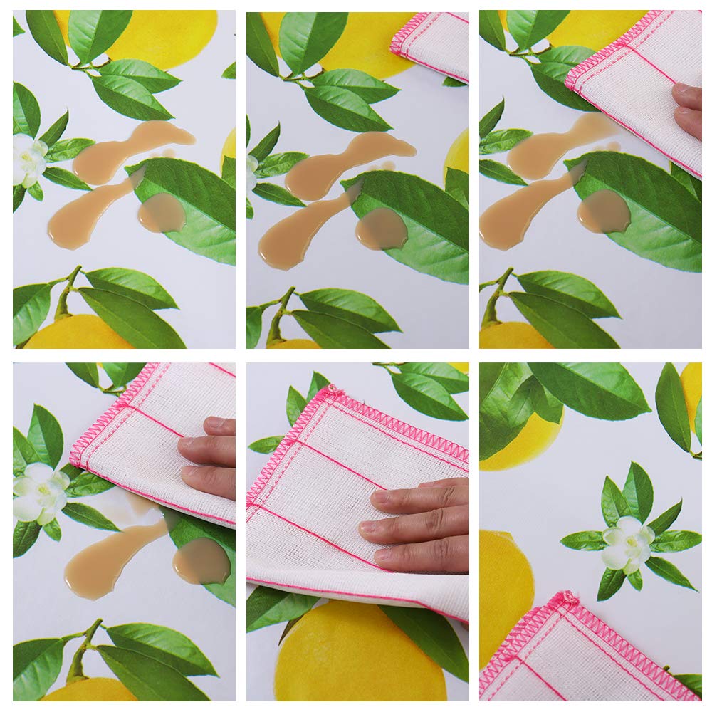 Pioggia tablecloth texture close-up showing durable vinyl surface