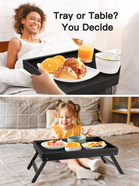 Pipishell bed tray with built-in carry handles for easy transport.