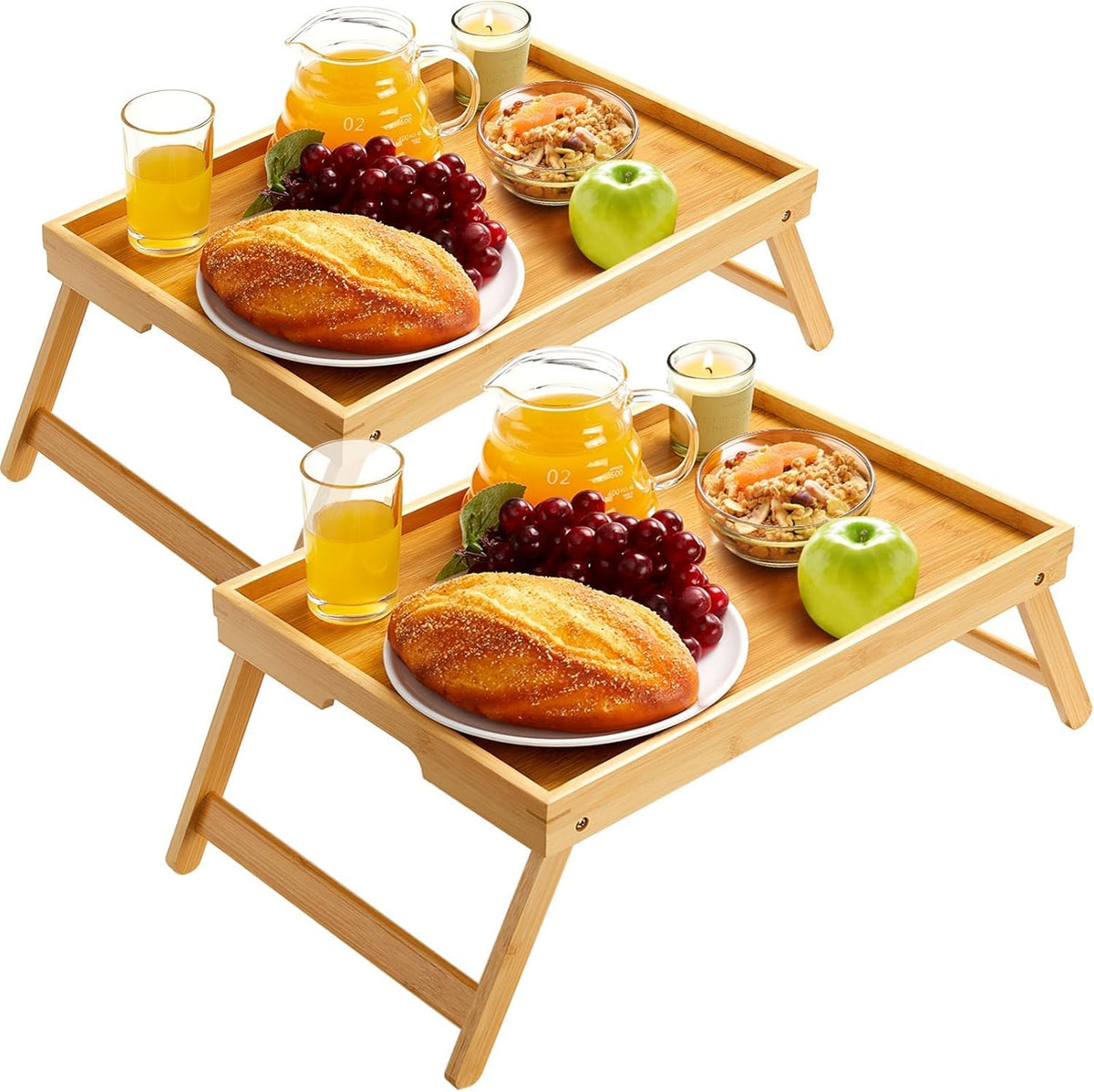 Pipishell bamboo tray easy to clean with warm water.