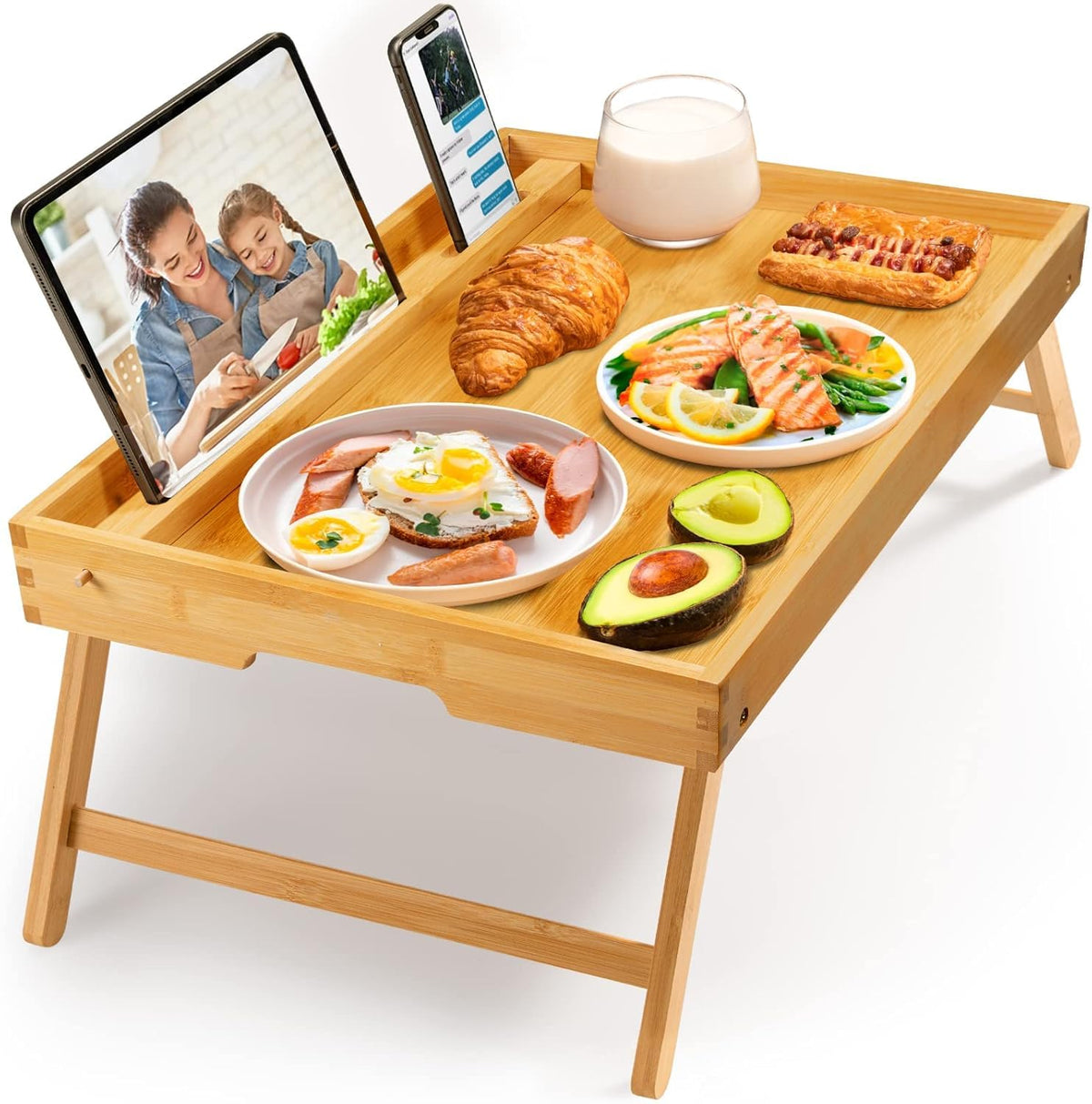 Pipishell bed tray handles for easy carrying around the home