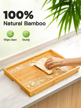 Pipishell bamboo bed tray for kids and couples in bed.