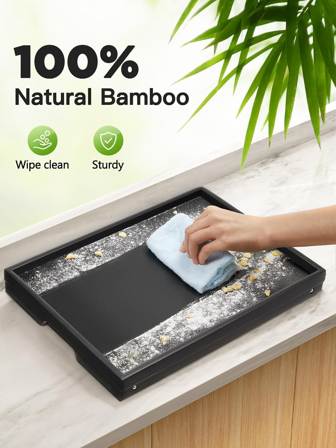 Pipishell bamboo bed tray doubles as a lightweight laptop desk.