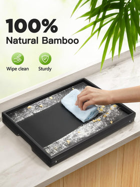 Pipishell bamboo bed tray doubles as a lightweight laptop desk.