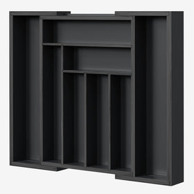 Pipishell bamboo expandable drawer organizer with utensils in a modern kitchen for easy access.