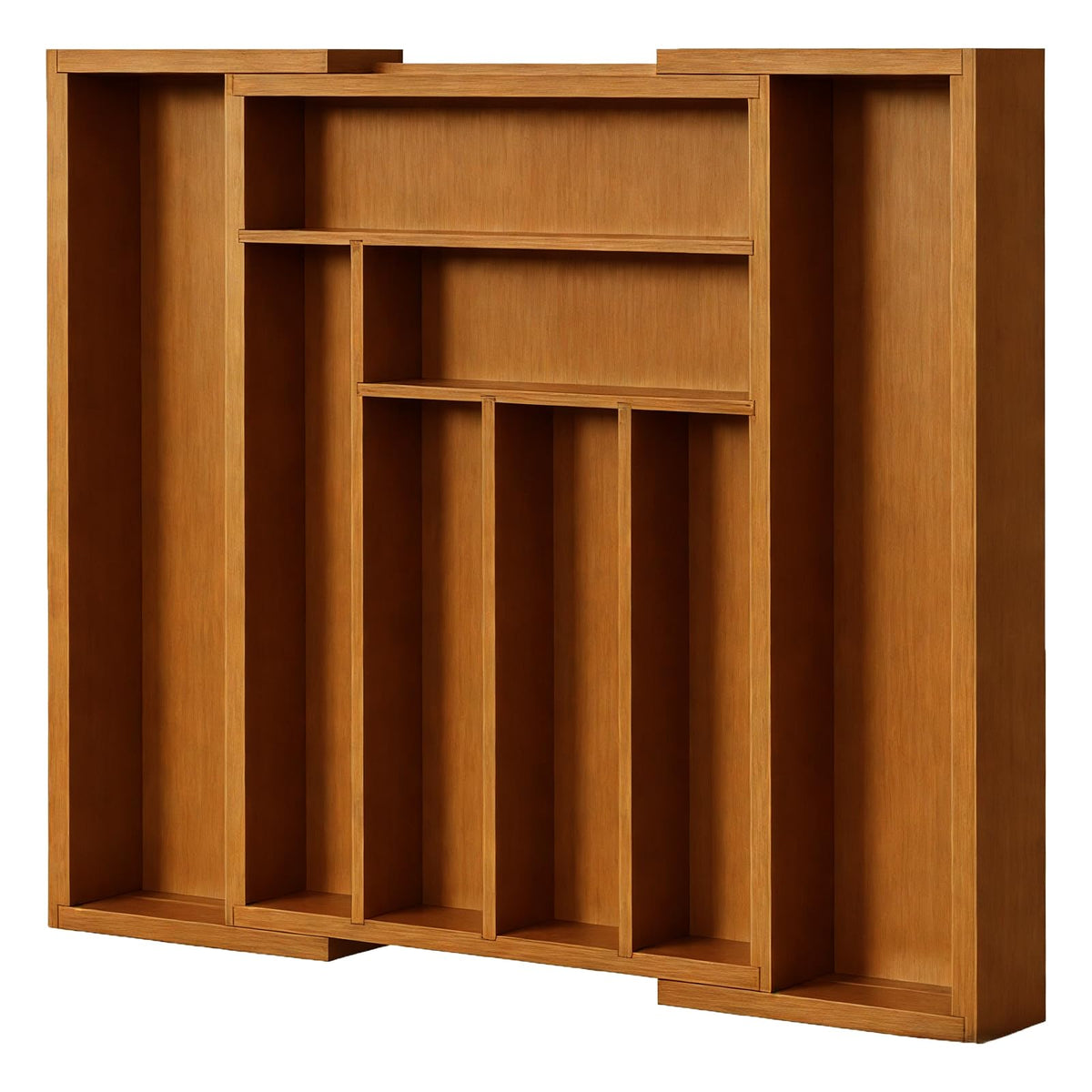Pipishell bamboo expandable drawer organizer for wide utensil access.
