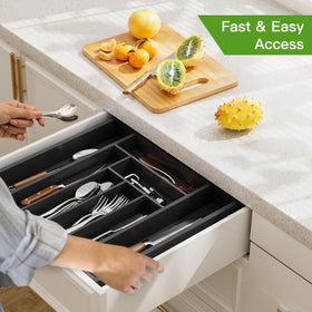 Pipishell bamboo sturdy construction ensures long-lasting drawer organization