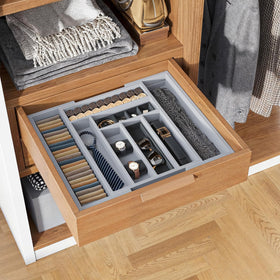 Pipishell set blends natural wood warmth with practical storage in any room.