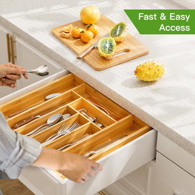 Pipishell easy clean bamboo tray ready for quick wipe down.