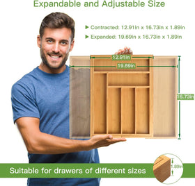 Pipishell expandable tray fully expanded with six to eight compartments for versatile storage